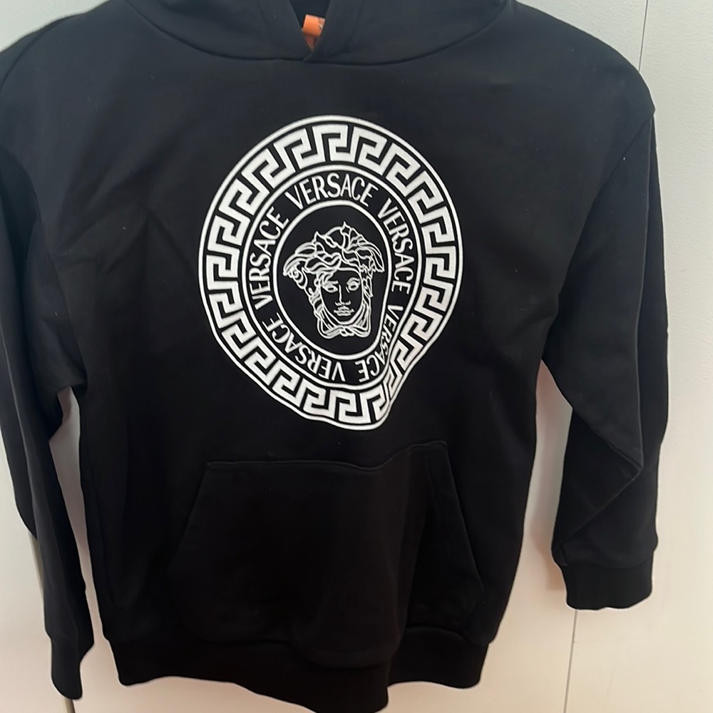 Kids Blacks Versace hoodie worn once